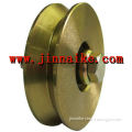 cast plating V groove sliding gate wheels for sliding doors